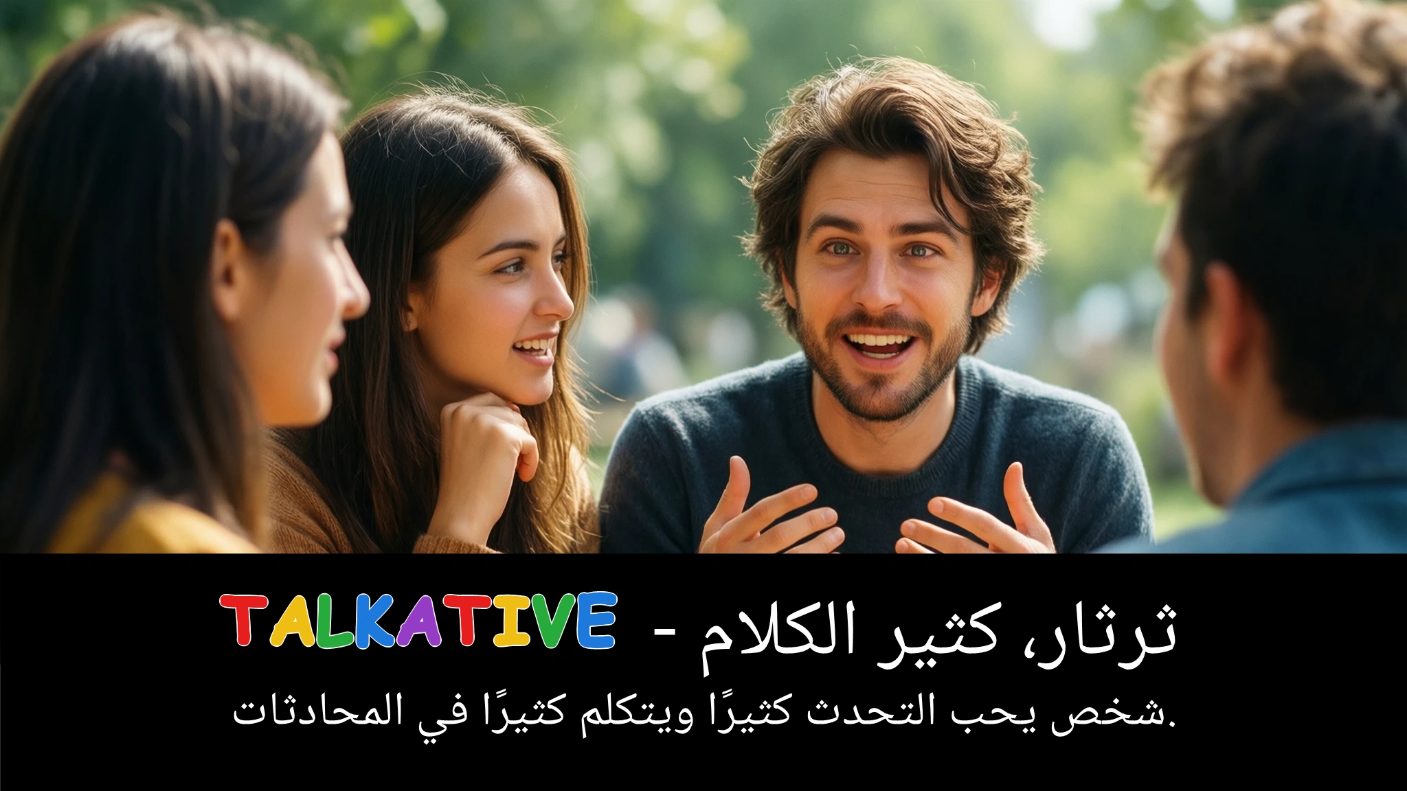 Arabic Illustration for talkative